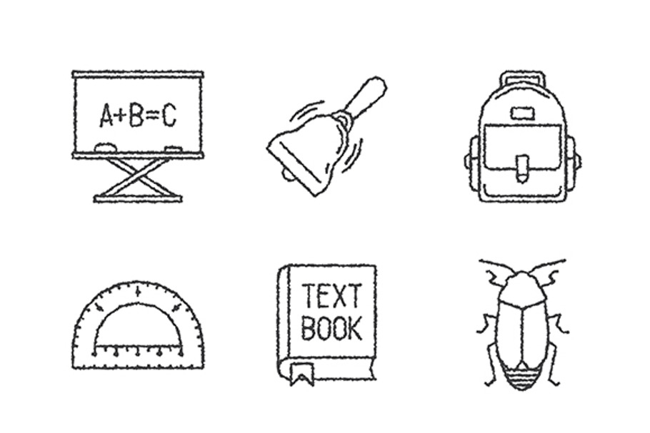 Sketched school iconset in Illustrations - product preview 8