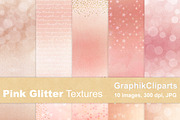 Pink Glitter Textures Paper Pack