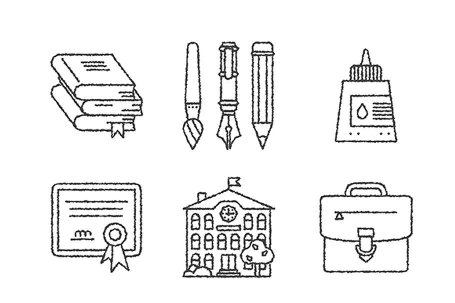 Sketched education iconset in Graphics - product preview 8