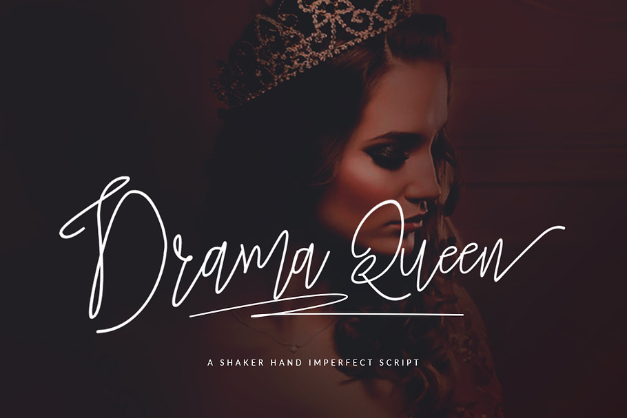 Drama Queen Script in Script Fonts - product preview 8