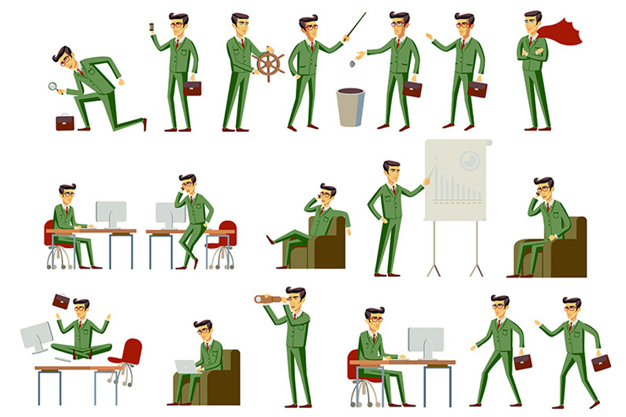 businessman in green suit in Graphics - product preview 8