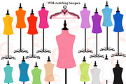 Dress Forms & Hangers Clipart 1007
