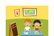 School learning concept vector