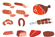 Meat products vector