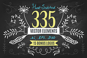 Hand-Drawn Vector Kit + 15 Logos