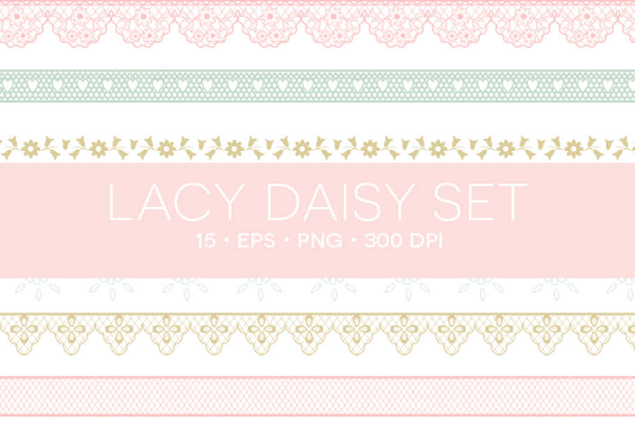 15 Lace Clipart EPS & PNG