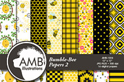 Bumble Bee Digital Papers 1055