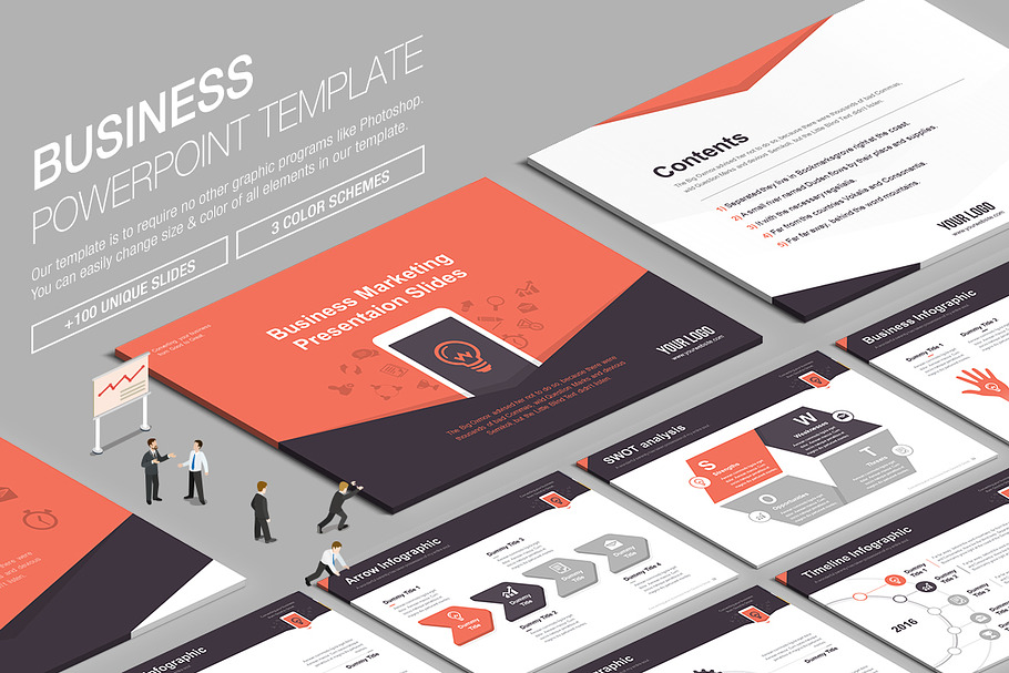 Business Powerpoint Template vol.10 in PowerPoint Templates - product preview 8