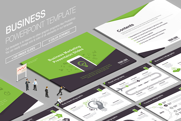 Business Powerpoint Template vol.10 in PowerPoint Templates - product preview 1