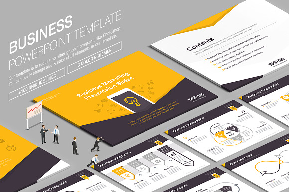 Business Powerpoint Template vol.10 in PowerPoint Templates - product preview 2