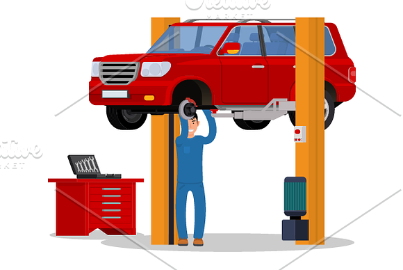 Car service concept in Illustrations - product preview 2