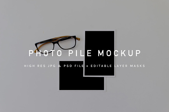 Photographs Mockup + Glasses psd+jpg in Mockup Templates - product preview 3