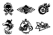 Bikers badges emblems vector