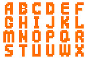 Alphabet abstract pixel vector