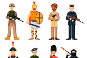 Military soldiers vector