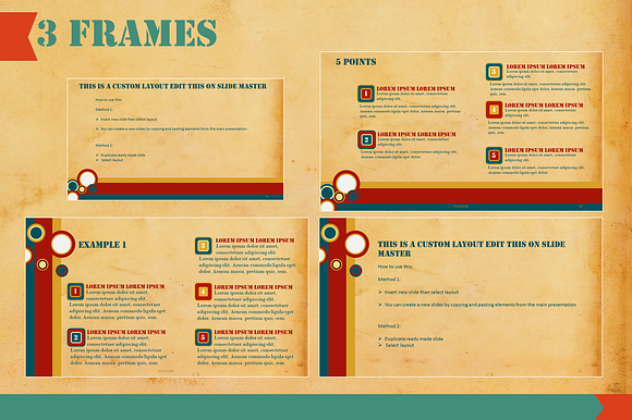 Retro Lights Strategic Business PP in PowerPoint Templates - product preview 2
