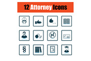 Set of attorney  icons
