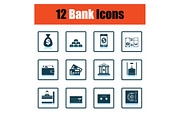 Set of bank icons