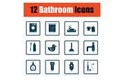 Bathroom icon set