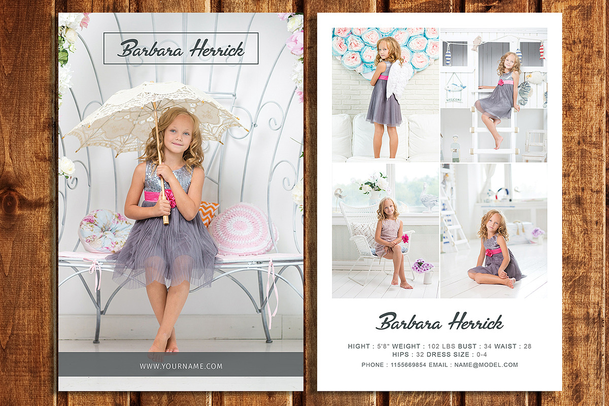 Modeling Comp Card V02 in Postcard Templates - product preview 8