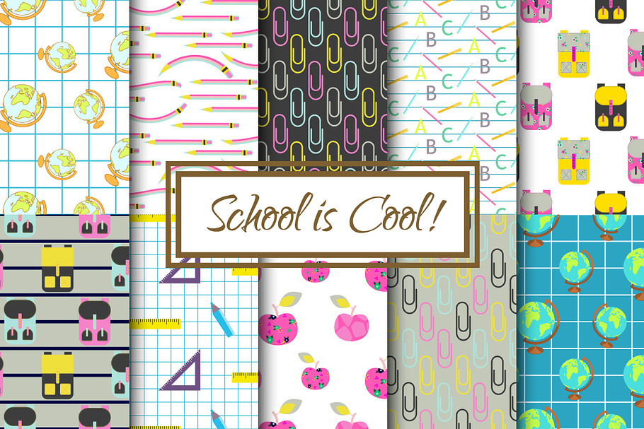"School is Cool" Pattern Set