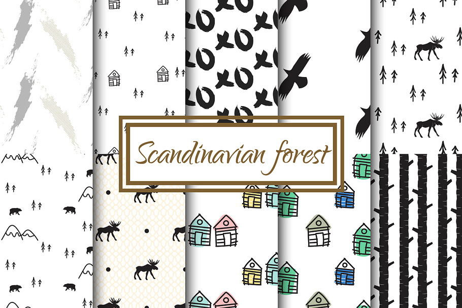 Scandinavian Forest Seamless Pattern