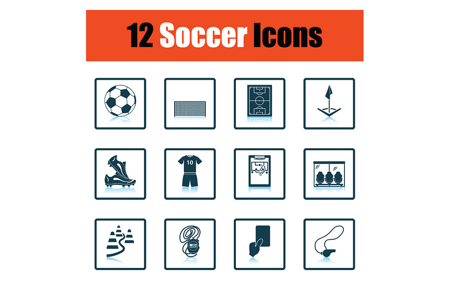 Set of soccer icons