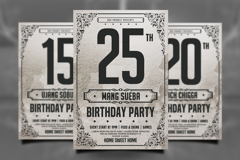 Birthday Flyer Template in Flyer Templates - product preview 8