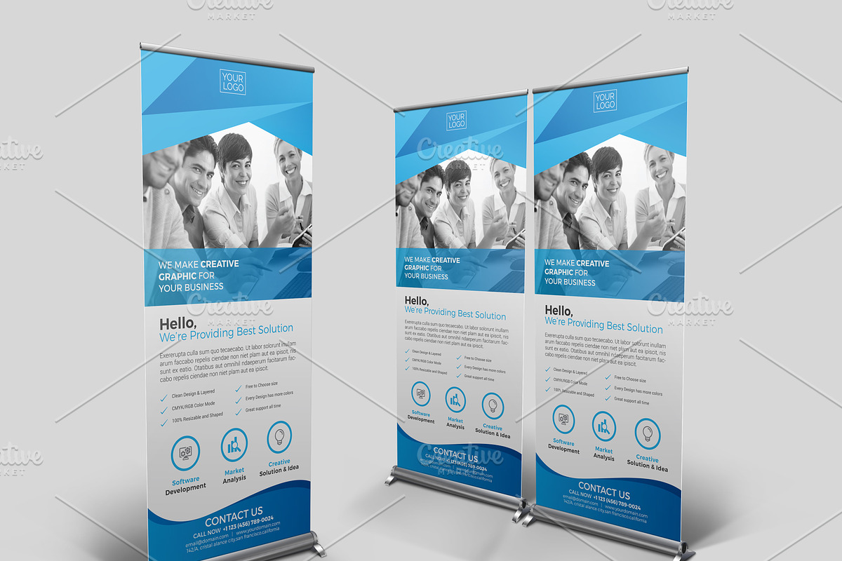Roll Up Banner Template in Flyer Templates - product preview 8