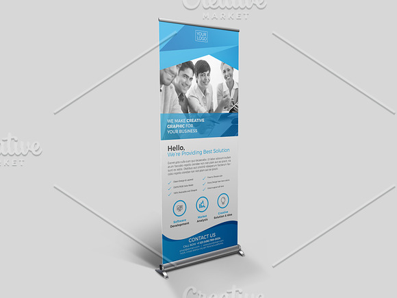 Roll Up Banner Template in Flyer Templates - product preview 2