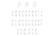 Isometric alphabet font