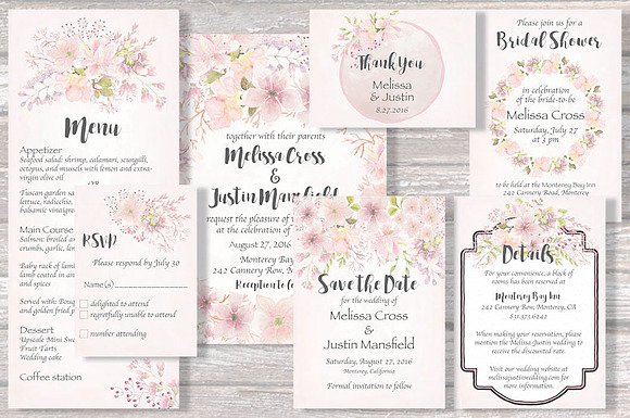 Watercolor wedding clipart bundle II in Illustrations - product preview 1