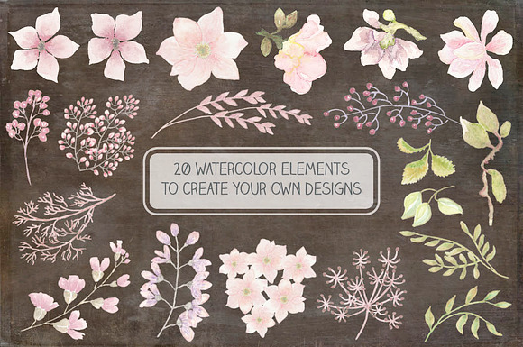 Watercolor wedding clipart bundle II in Illustrations - product preview 2