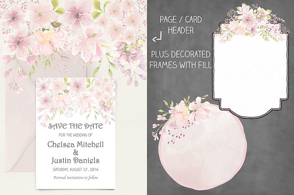 Watercolor wedding clipart bundle II in Illustrations - product preview 5