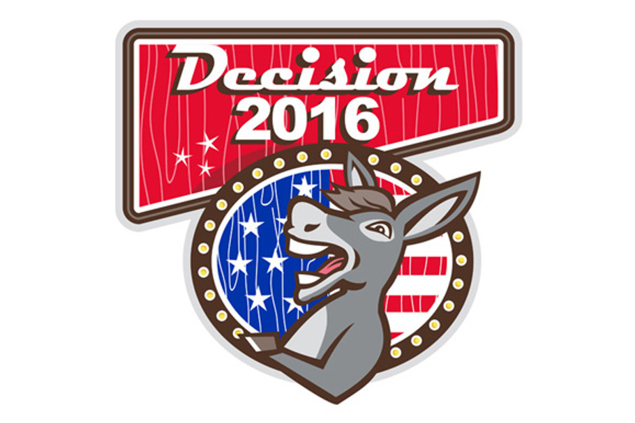 Decision 2016 Democrat Donkey in Illustrations - product preview 8