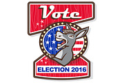 Vote Election 2016 Democrat Donkey