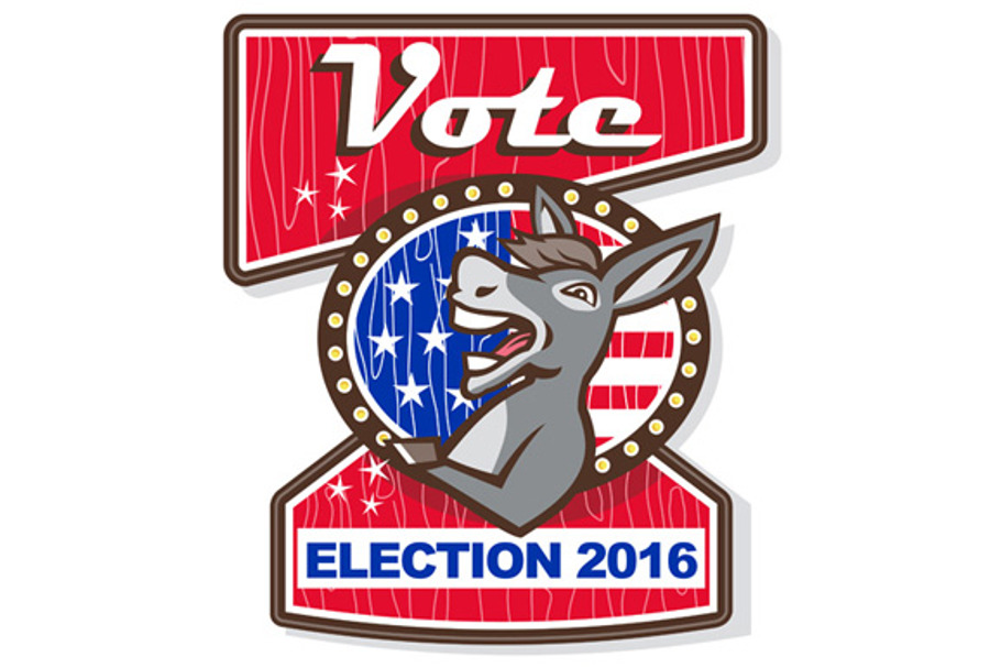 Vote Election 2016 Democrat Donkey in Illustrations - product preview 8