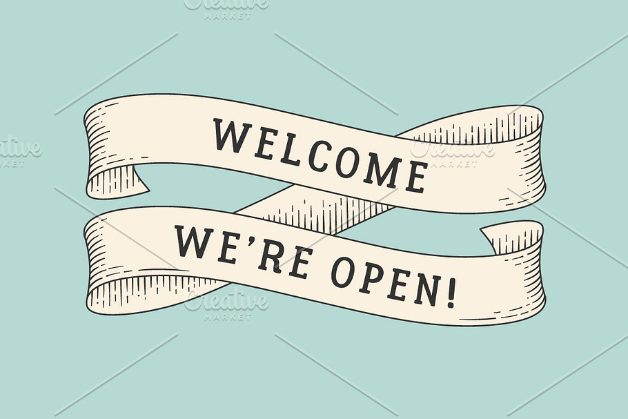 Welcome, we're open! in Illustrations - product preview 8