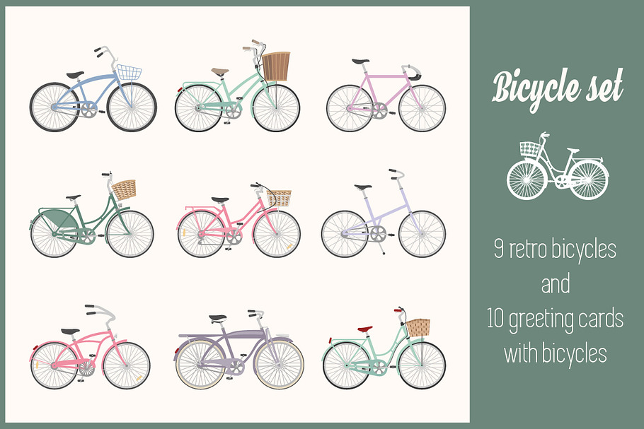 Bicycle set in Objects - product preview 8