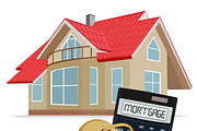 mortgage concept, calculator