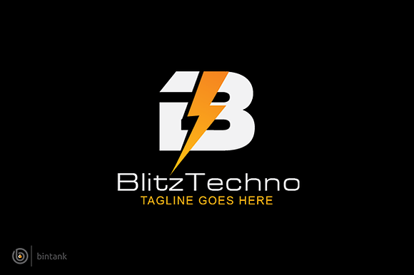 Letter B Logo - Blitz Techno in Logo Templates - product preview 1