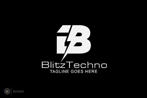 Letter B Logo - Blitz Techno in Logo Templates - product preview 2