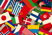 Countries flags seamless pattern