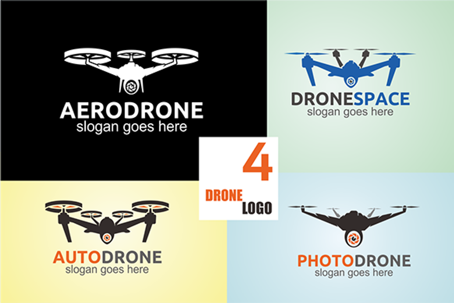 Drone Logo Set 4 in Logo Templates - product preview 8