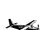 Propeller Airplane Retro