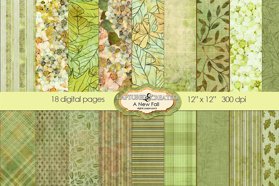 A New Fall Digital Paper Pack  in Objects - product preview 8