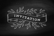 Greeting card with text Invitation