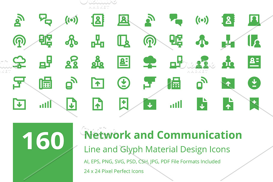 160 Network and Communication Icons