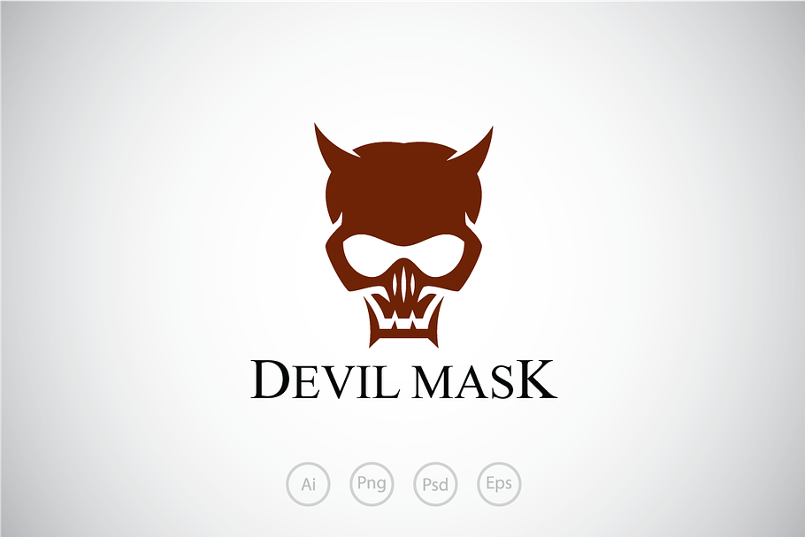 Devil Skull Mask Logo Template