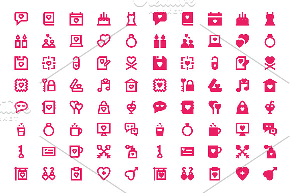 180 Love and Romance Material Icons in Graphics - product preview 2